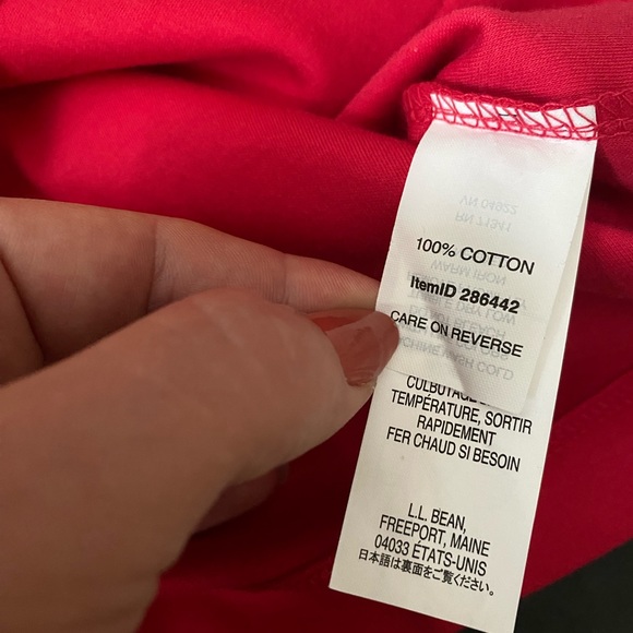 L. L. Bean women’s spring t-shirt cardigan pink hot/ fuchsia, size L Regular - Picture 10 of 11